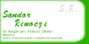 sandor rimoczi business card